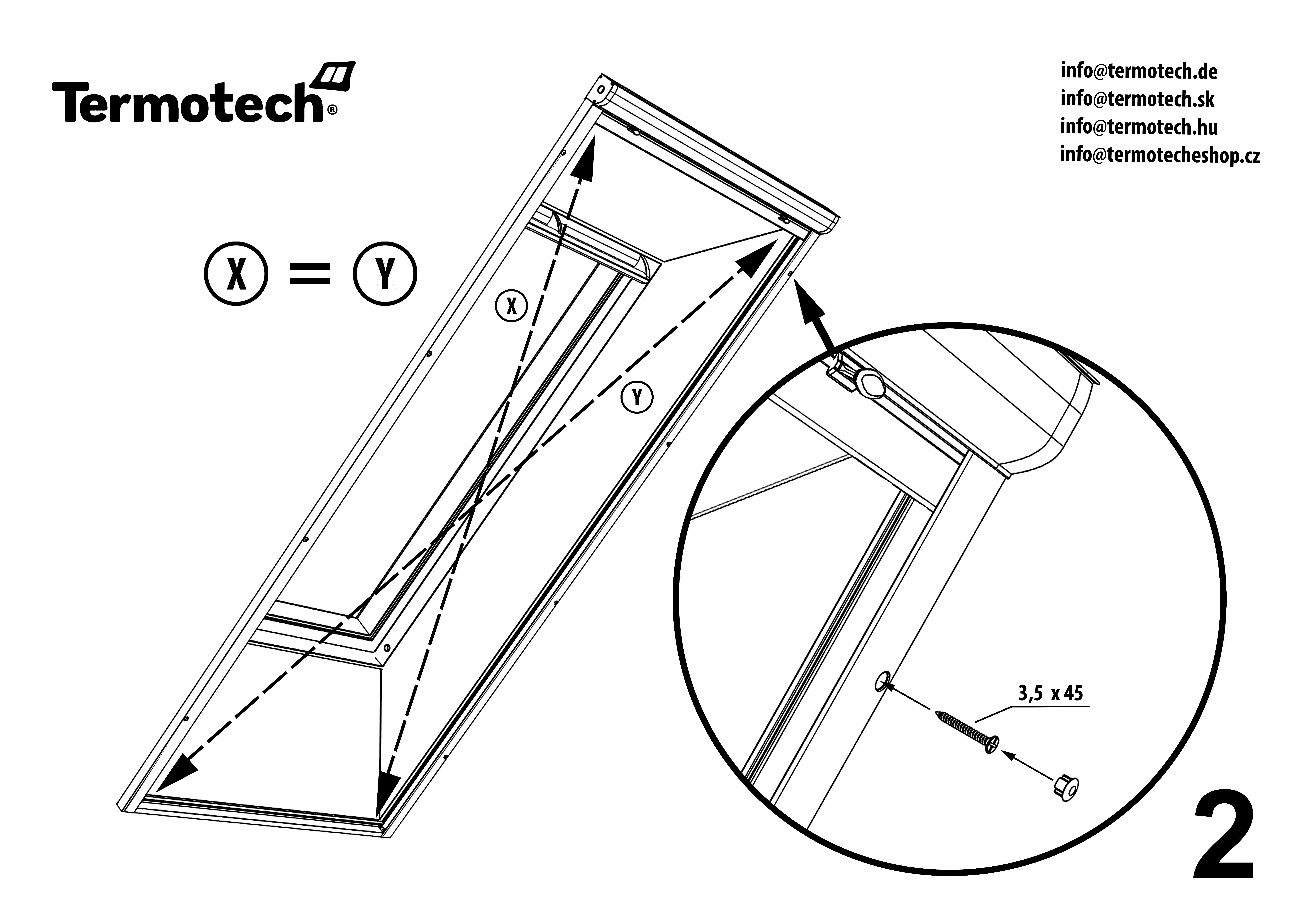 Montage - Termotech V10 Insektenschutzrollo für Dachfenster 